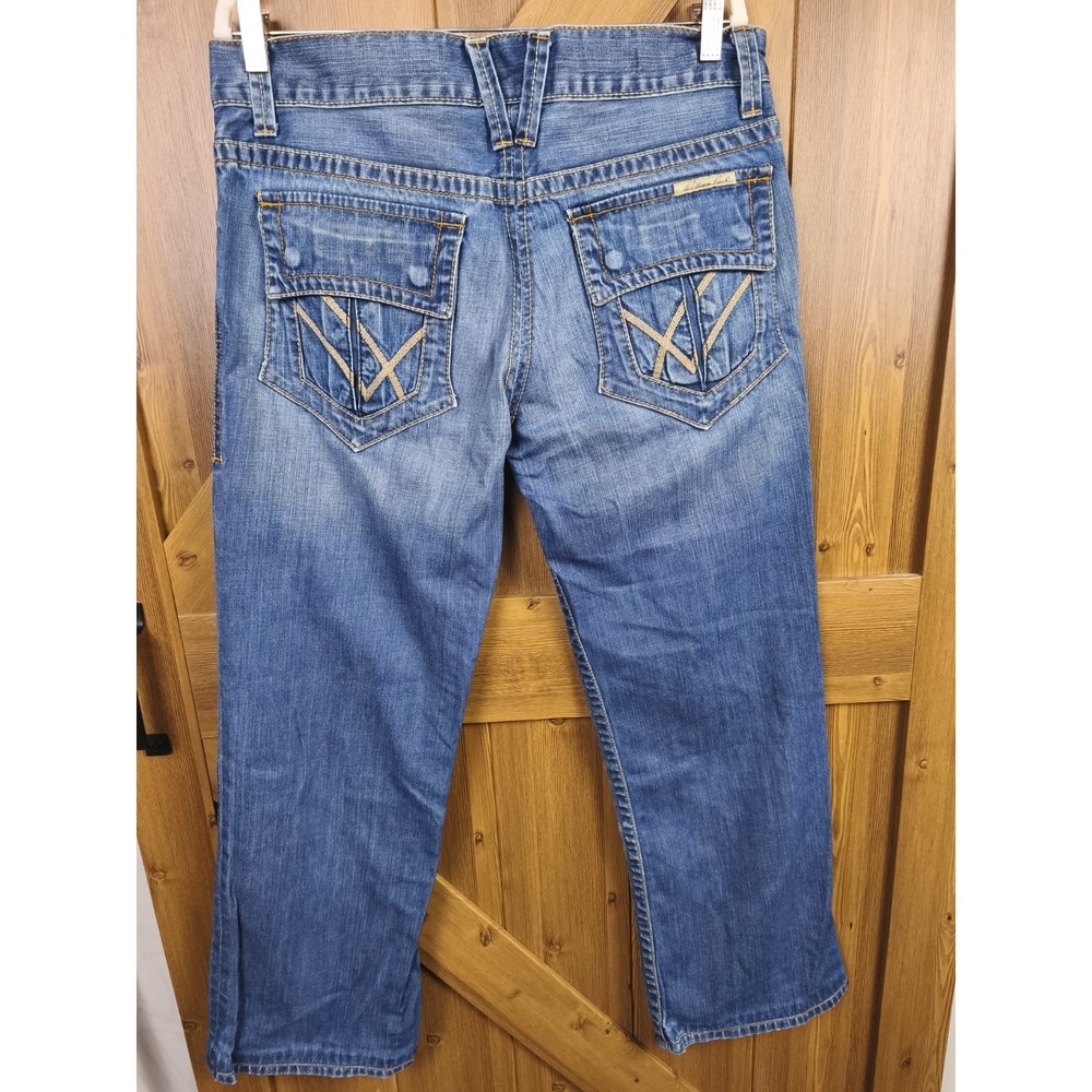 William Rast Y2K Bootcut Jeans Mens 34 distressed flap pocket denim